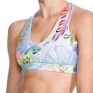 Nike Women's Tropical Print Dri Fit Sports Bra Small